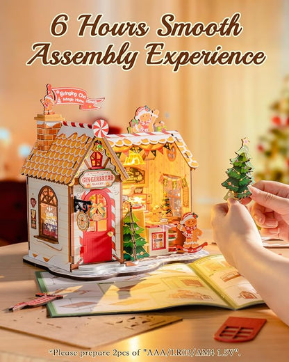 ROBOTIME DIY Miniature House Kit, Tiny House Book Nook - Image 6