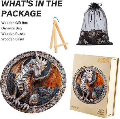 Wooden Puzzles for Adults, Wood Jigsaw Puzzle, Wooden Cave Dragon Puzzles - Image 8