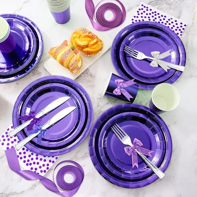1 Inch Purple Satin Ribbons for Crafts, 6 Rolls Single-Faced Purple Assorted - Image 7