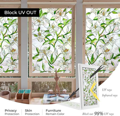 3D Stained Glass Window Film, Decorative Window Privacy Film - Image 5