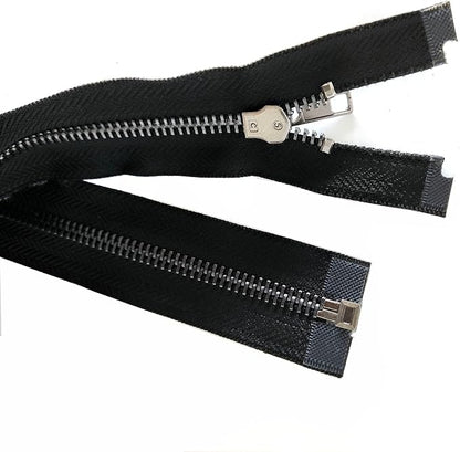 Leekayer 2PCS #5 27 Inch Zipper Black Nickel Teeth Zipper Black Metal Zipper - Image 3