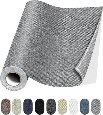 Fabric Repair Patches, 17X158 Inch Linen Repair Tape Self-Adhesive Fabric by Lifeshoon