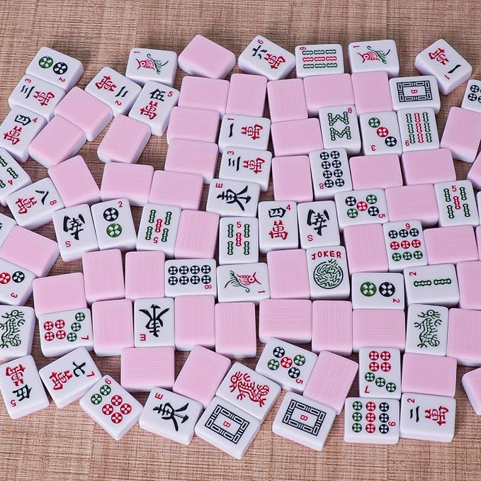 American Mahjong Tile Set with 166 Pink Back Tiles, Mahjong Game Set - Image 6