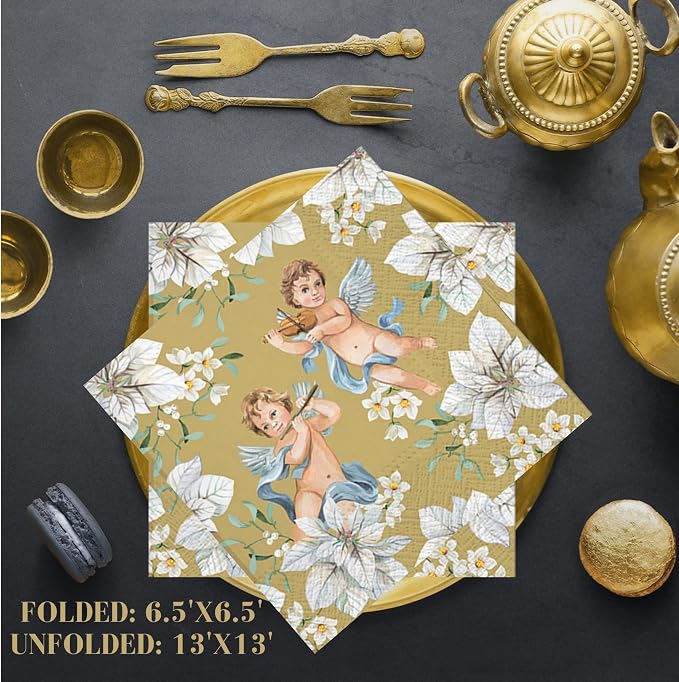 20-ct 13x13 Christmas Paper Decoupage Napkins, 3-Ply Servilletas Tissue Napkin - Image 6