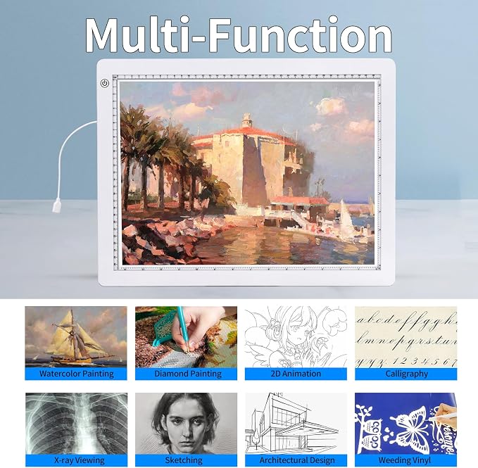 A3 Light Pad with Foldable Stand, UL Certified Adapter, 8000 Lux Super Bright - Image 8