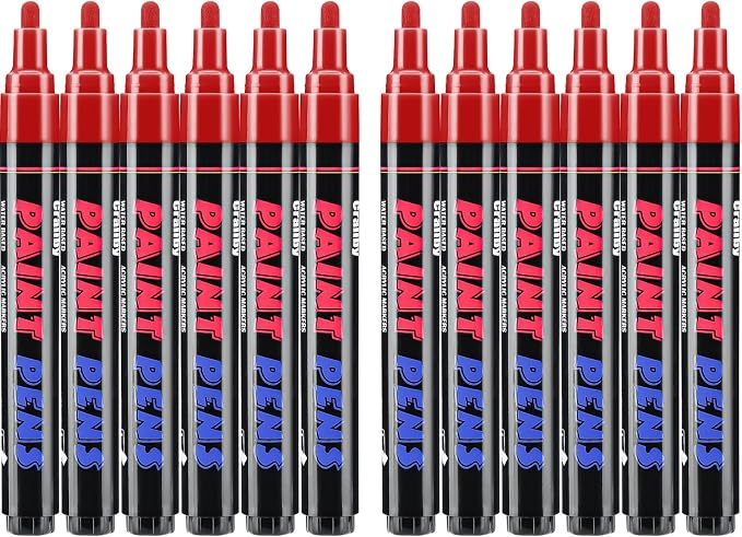 Red Paint Pens Paint Markers by Craiiby
