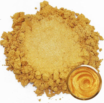 Matio Gold Mica Powder for Epoxy Resin, 1.8oz/ 50g Pearlescent Effect Mica - Image 2