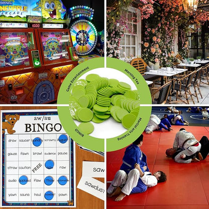 Set of 100 Opaque Plastic Learning Counters Mini Poker Chips Game Tokens - Image 5