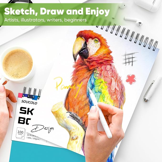 Soucolor School Supplies 9" x 12" Sketch Book - Image 7