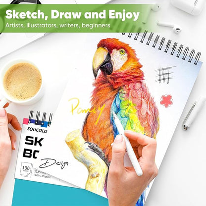 Soucolor School Supplies 9" x 12" Sketch Book - Image 7