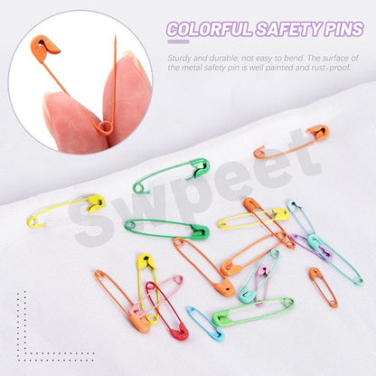 Swpeet 440Pcs 19mm/0.75 Inch Colorful Safety Pins Assortment Kit, Rust - Image 3