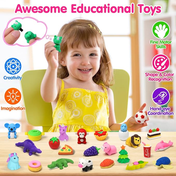Arscniek 110 Pack Animal Erasers - Image 4