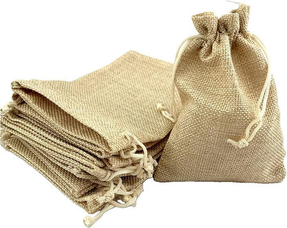Palmhomee Pack of 25 Burlap Gift Bags - Image 2