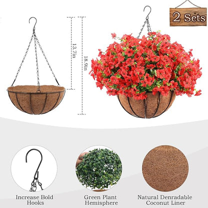 Hananona 24 Pcs Artficial Outdoor Flowers - Image 2