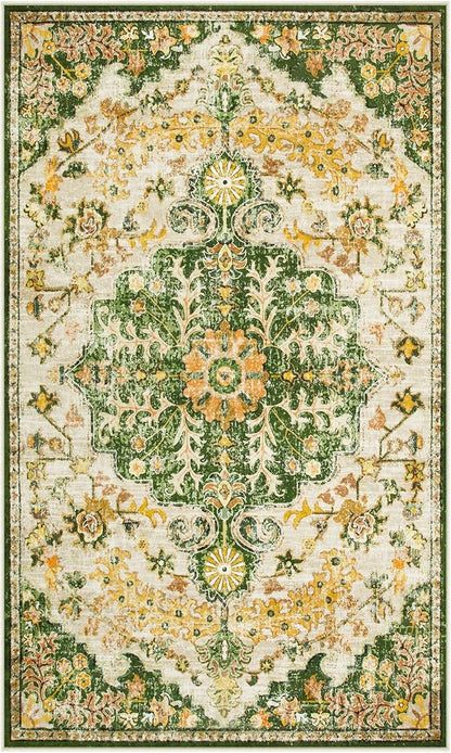 Lahome Bohemian Floral Medallion Area Rug - Image 9