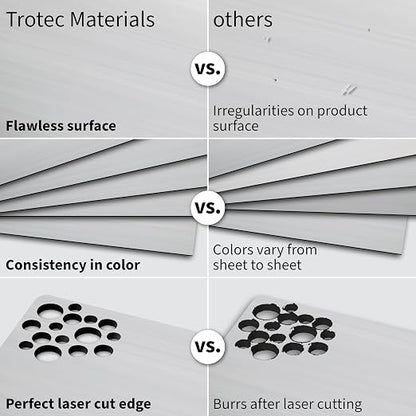 Trotec | Metallic Looking Acrylic Sheet | 12"x20"x1/16, Name Plate | USA Made - Image 4