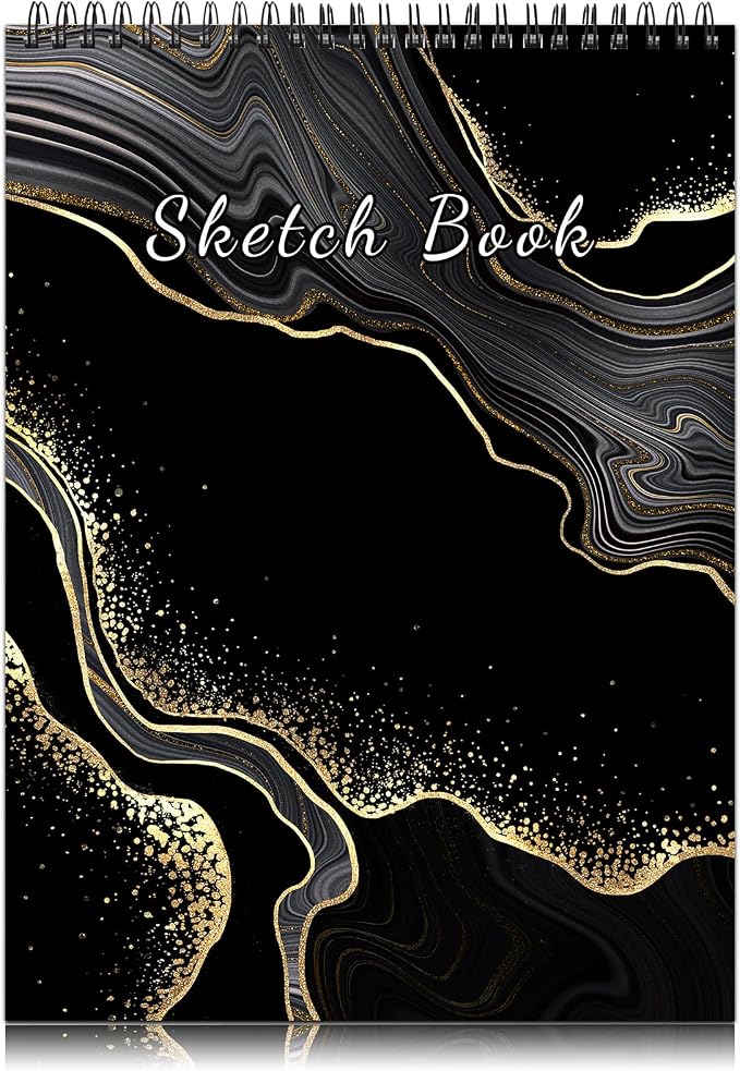 Deokke Sketchbook Top Spiral Bound Sketch Pad, 9 x 12 inch, 100GSM Thick Paper by Deokke