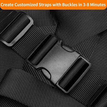 2" Heavy-Duty Buckle & Straps Set: 6-Pack Side Release Plastic Buckles - Image 2