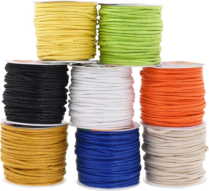Mandala Crafts 1.5mm 165 Yards Assorted Cotton Waxed Cord - Image 2