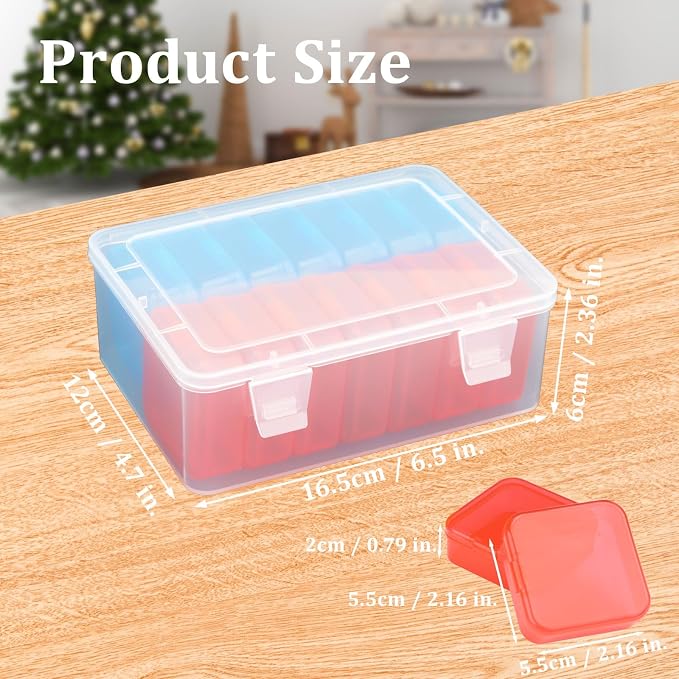 Mathtoxyz Small Bead Organizers, 45 Pieces Plastic Storage Cases Mini Clear - Image 2