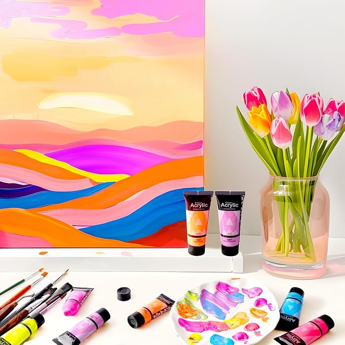 AUREUO Neon Acrylic Paint Set - Image 8
