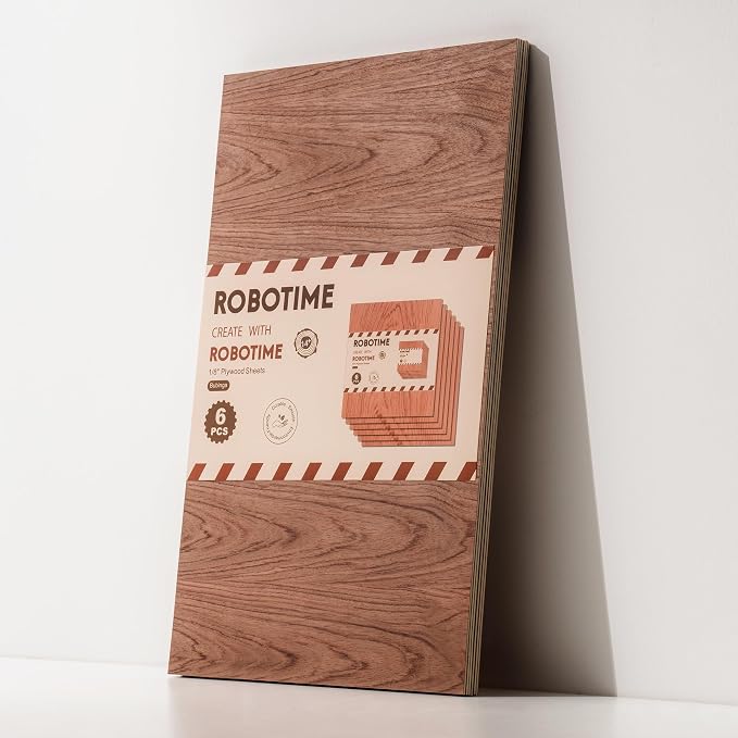 ROBOTIME 3mm Plywood for Laser Cutting, Crafting Wood for DIY Projects by ROBOTIMEBuildingThingstoLife