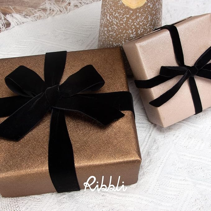 Ribbli Polyester Black Velvet Ribbon, 10-Yard Spool, Use - Image 5