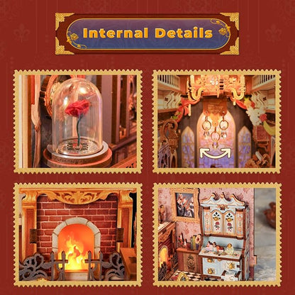 Tonecheer DIY Book Nook Kit for Adults, 3D Wooden Puzzle Music Booknook - Image 6