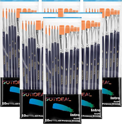 GOTIDEAL Paint Brush Set, Small Nylon Hair Brushes by GOTIDEAL