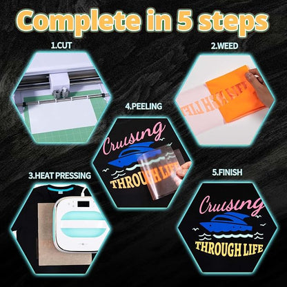 HTVRONT Neon Heat Transfer Vinyl Bundle - Image 2