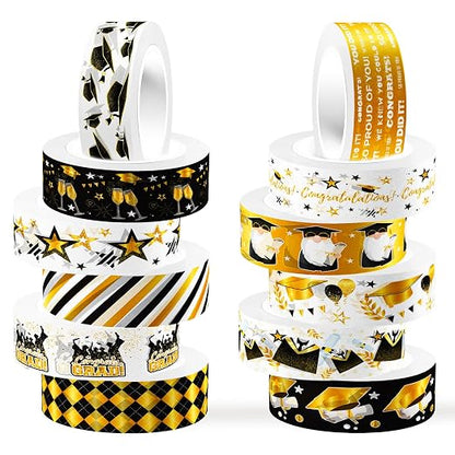 12 Rolls Graduation Washi Tape Set by Unknown