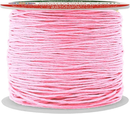 Mandala Crafts 1mm 109 Yards Pink Cotton Waxed Cord by MandalaCrafts