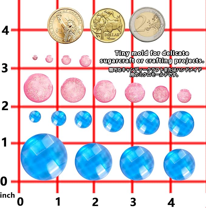 Mini Dome Cabochon Gemstone Pastry Silicone Mold - Image 3