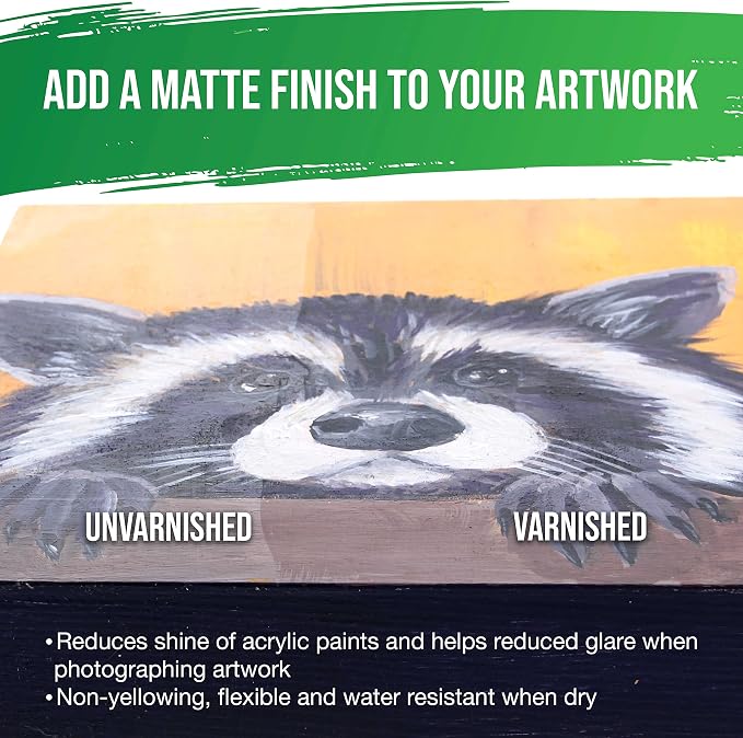 U.S. Art Supply 8 oz Matte Acrylic Varnish - Image 4