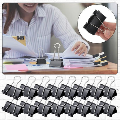 Yexiya 1000 Pcs Binder Clips Bulk Assorted Sizes Black Paper Clips Small Binder - Image 6