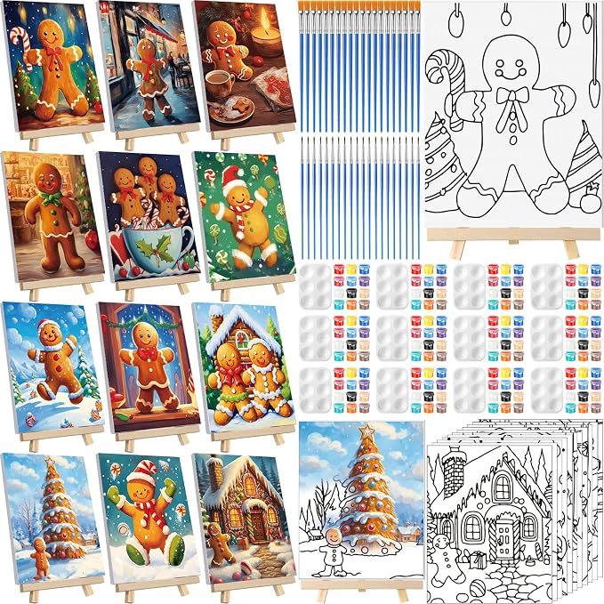 Zhanmai 12 Pack Pre Drawn Canvas by Zhanmai