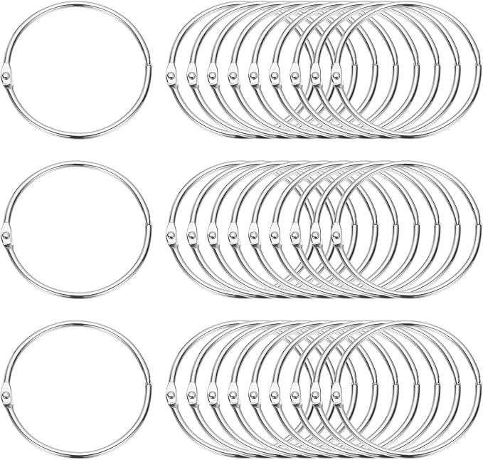 PATIKIL 3" x 3.2" Loose Leaf Binder Rings by PATIKIL