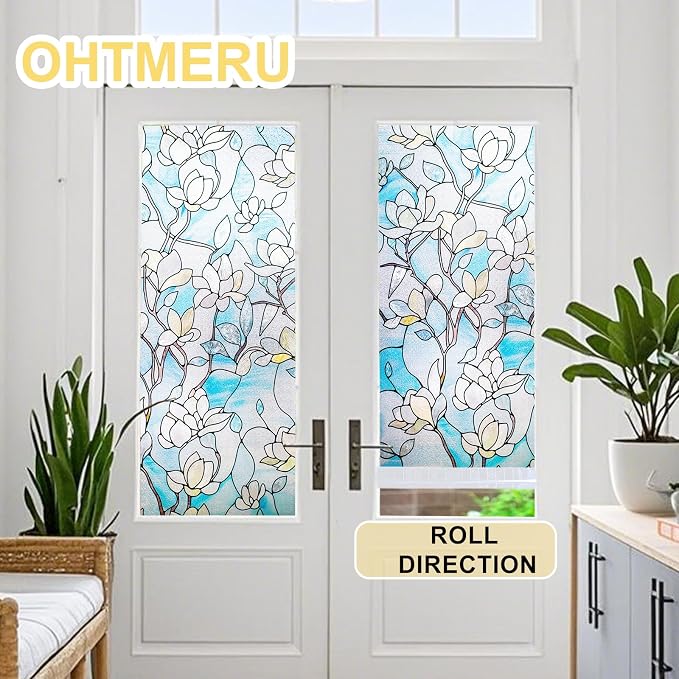 3D Stained Glass Window Privacy Film, Heat Control UV Blocking Static Cling - Image 7