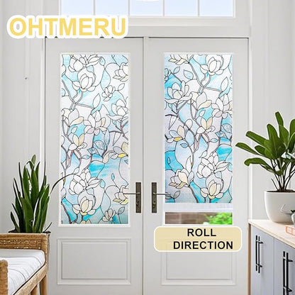 3D Stained Glass Window Privacy Film, Heat Control UV Blocking Static Cling - Image 7