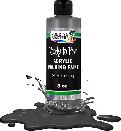Pouring Masters Steel Gray Ready to Pour Acrylic Pouring Paint by USArtSupply