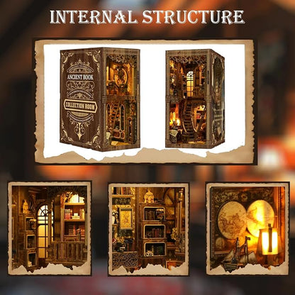 Book Nook Kits for Adult, DIY Miniature House Kit 3D Wooden Puzzles Miniature - Image 5