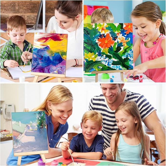 12 Pack Easel for Painting, 9 Inches Easel, Tabletop Painting Canvas Tall Wood - Image 4