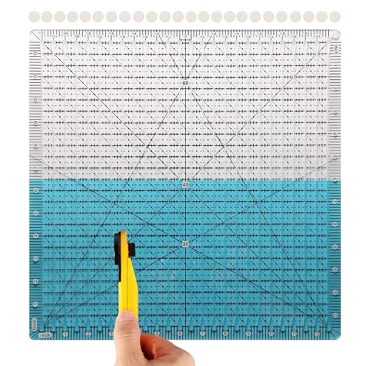 Quilting Ruler, 12.5 x 12.5 Inches, Slotted Design by Unknown