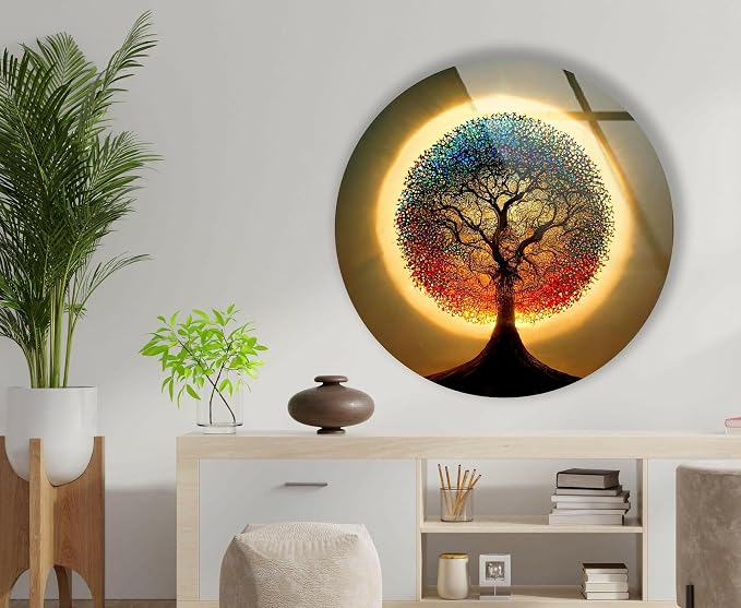 My Photostation.com 24'' Diameter Life of Tree Round Glass Wall Art Tempered - Image 5