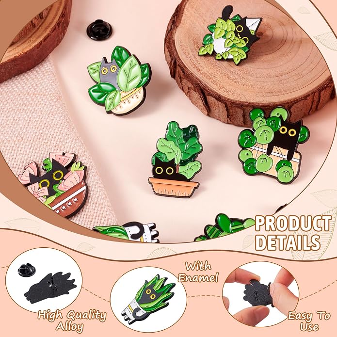 Mixed Enamel Pins for Backpacks, Beadthoven Cute Enamel Brooch Pins Set - Image 3