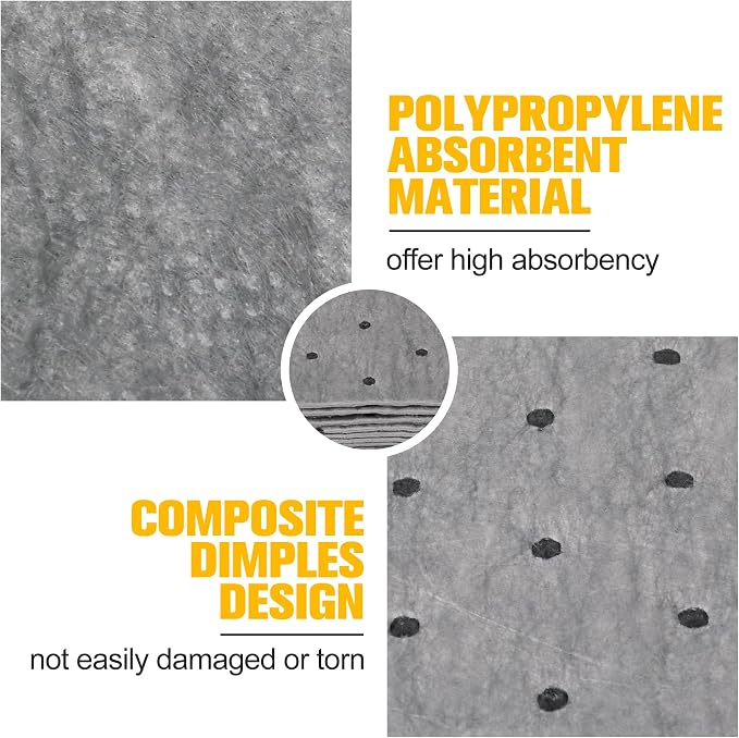 10PC Oil Absorbent Pads | 13"X10" Meltblown Polypropylene Mats, Hand-Tear Lines - Image 7