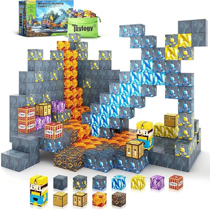Magnetic Blocks-Build Mine Magnet World Sword Edition Mine Sword Caverns Magnet by Toylogy