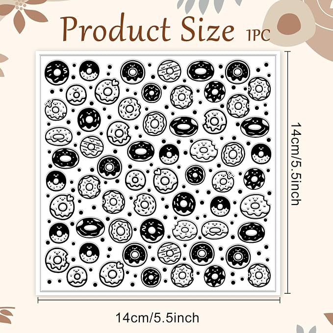 CHGCRAFT Donuts Pattern Polymer Clay Texture Sheet Polka Dots Pattern Silicone - Image 2