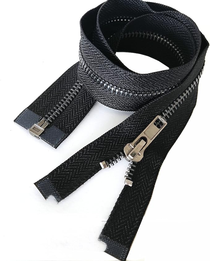 Leekayer 2PCS #5 27 Inch Zipper Black Nickel Teeth Zipper Black Metal Zipper - Image 5