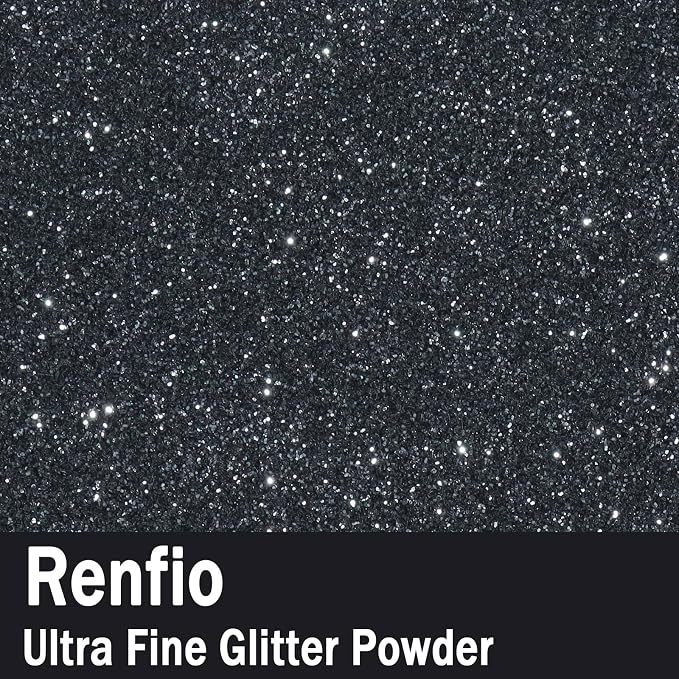 Renfio Ultra Fine Glitter Powder Metallic Resin Glitter 2.11 Oz PET Flakes - Image 2